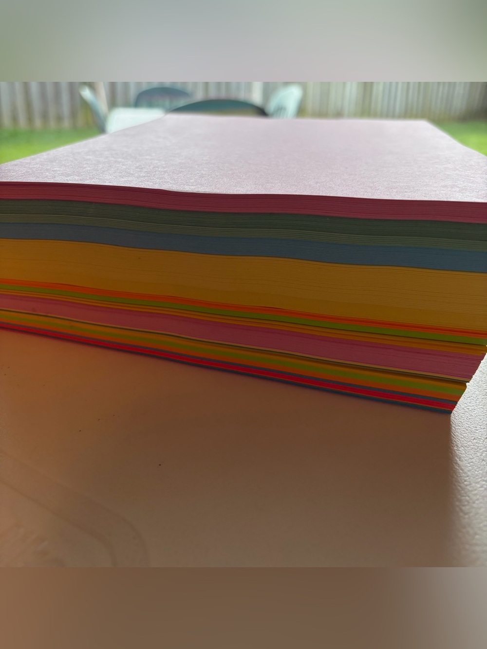 Large Stack of Multi-Coloured Papers for Arts and Crafts